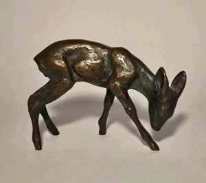 Junges Reh Bronze Skulptur - Bild 1 von 5