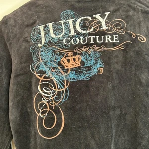 Giacca da pista vintage Juicy Couture donna media nera velluto zip Y2K anni 90 - Foto 1 di 10