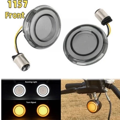 1157 LED Turn Signals Blinker Lights For Harley Road Glide Street Glide 2002-17 Foto 1 de 4