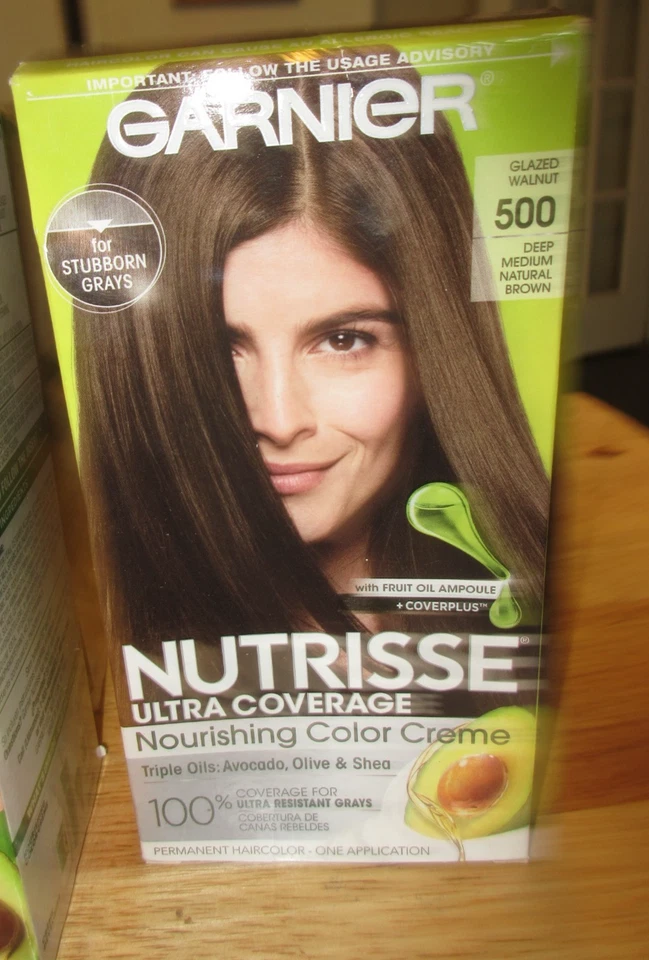 Color de cabello Garnier Nutrisse 500 esmaltado nogal-profundo medio natural marrón Foto 1 de 1