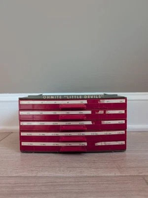 Vintage Ohmite “Little Devils” Resistor Storage Cabinet with Stock - Image 1 of 4
