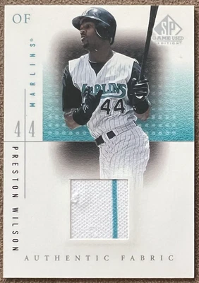 Camiseta deportiva de tela auténtica edición usada SP 2001 #PW Preston Wilson Marlins MLB Foto 1 de 3