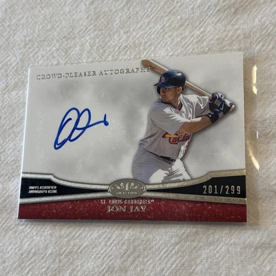 2013 Topps Tier One Crowd-Pleaser Auto /299 Jon Jay #CPA-JJ1 Auto - Image 1 of 2
