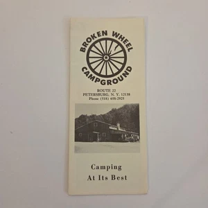 Folleto de campamentos de rueda rota Petersburgo Nueva York vintage - Imagen 1 de 4