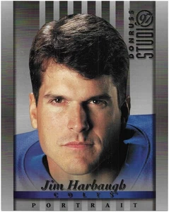Jim Harbaugh 1997 DONRUSS STUDIO NFL PORTRAIT 8X10 JUMBO PHOTO CARD #13 Colts SP - Picture 1 of 2