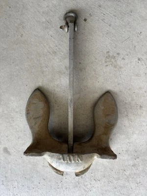 Ancla antigua AZUL MARINO 20 lb. Ancla de barco semi acero Foto 1 de 4