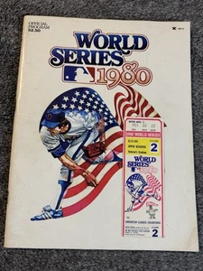 Boleto Serie Mundial 1980 + Programa Philadelphia Phillies Veterans Stadium Game 2 - Imagen 1 de 9