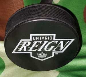 UNBEKANNTE SIGNATUR!? ONTARIO REIGN AHL PUCK SHER-WOOD INGLASCO MADE IN SLOVAKIA  - Bild 1 von 9