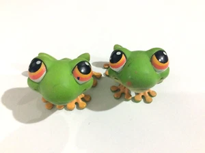 Littlest Pet Shop Green Frog Twins LPS 2004 gebraucht LOVED RARE Vintage Frösche - Bild 1 von 5