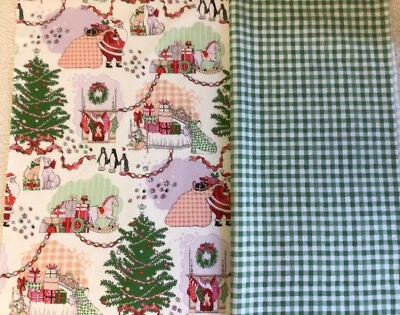 Dolls House & Gingham Check Cath Kidston Bundle 2 * FQ 50cm Square New Christmas - Image 1 of 4