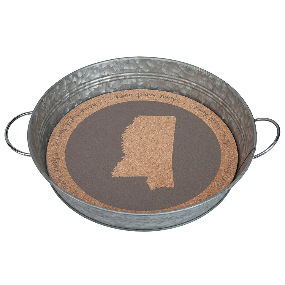 Occasionally Made Serving Tray wth Removable Cork Insert ~ Mississippi  - Image 1 of 1
