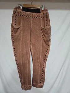 POL Kleidung Damen Böhmisch, 100 % Baumwolle, Strass Nieten Größe mittlere Hose - Bild 1 von 15