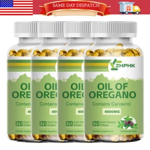 Oregano Oil Premium Formula 4000mg Organic Extract 120 Capsules Immune Support - Picture 1 of 13