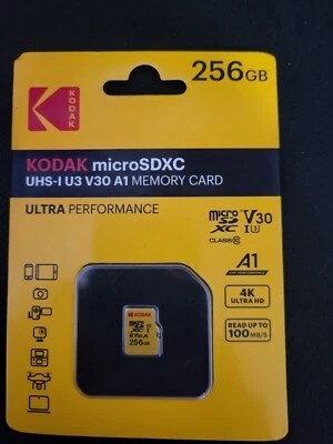 Micro SDXC256GB Card, 4K Ultra HD Camera Pro, A1 V30 4K UHD Drone Switch Phone - Image 1 of 4