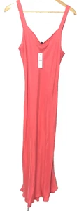 NWT J.Crew sz 6 Gwyneth V-neck slip dress in cupro blend Coral Style BR391 - Picture 1 of 6