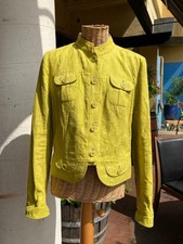 ETRO Chatreuse Floral Jacket, Size M