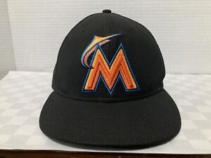 New Era 59fifty Miami Marlins Spring Training 7 1/2 Fitted Cap Hat Black