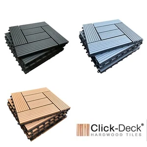 CLICK-DECK - Composite Interlocking Mosaic Decking Tiles Patio Decking Balcony - Picture 1 of 22