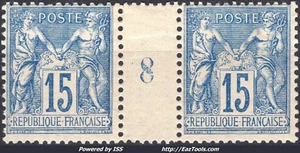 FRANCE SAGE 15c BLEU N° 101 MILLÉSIME 1898 NEUF  * AVEC CHARNIERE - Picture 1 of 2