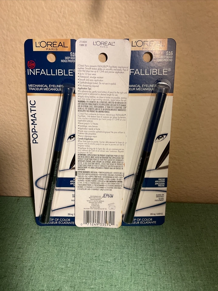 3x Loreal Infallible Mechanical Eyeliner #516 Deep Indigo - Image 1 of 1
