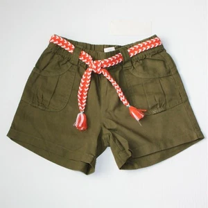 Gymboree Surf Adventure Girl's Braided Belt Linen Blend Shorts in size 6 NWT - Picture 1 of 3