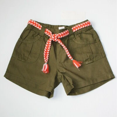 Gymboree Surf Adventure Girl's Braided Belt Linen Blend Shorts in size 6 NWT - Image 1 of 3