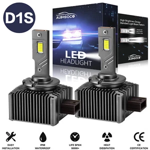 D1S D1R LED Headlight Bright Bulbs High Low Beam HID Xenon White Conversion Kit - Picture 1 of 9