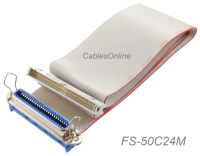 24inch CN50 50-Pin Female to IDC50 50-Pin Male 2.54mm Pitch Ribbon Cable - Image 1 of 3