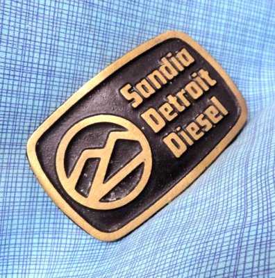 Sandia Detroit Diesel Promo Hebilla de Cinturón Tecnología de Motor Diesel De Colección Años 80 .NOX969 Foto 1 de 4
