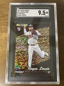 2022 Topps Update Royce Lewis Black Gold Black 118/299 SGC 9.5
