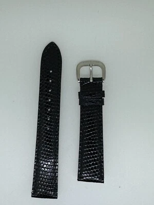 Correa de reloj Coach negra Lagarto 19mm Foto 1 de 2