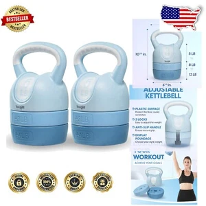 Lightweight 12lb Adjustable Kettlebell Set - Perfect for Home and Office Fitness - Picture 1 of 9