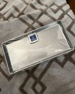NEW American Express Logo Metal Modern Business Card Holder Silver Gray - Picture 1 of 3