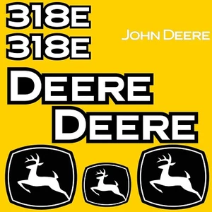 FITS 318E DEERE SKID STEER REPLACEMENT DECAL STICKER - OUTDOOR DURABLE LAMINATE - Picture 1 of 1