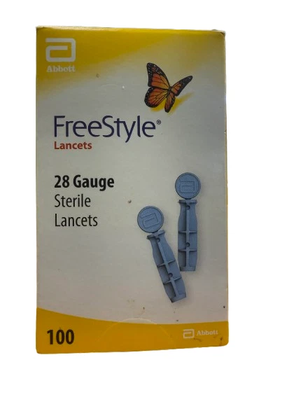 **100 Lancetas Freestyle Glucosa en Sangre Diabética Exp 2026+ Envío Gratis Foto 1 de 1