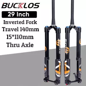BUCKLOS 29" Air Suspension Inverted Fork 140mm Travel Boost Thru Axle AM/XC Bike - Picture 1 of 5