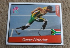 OSCAR PISTORIUS PANINI STICKER LONDON 2012 OLYMPICS ROOKIE #471 New unused RARE