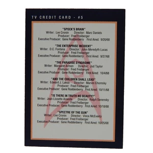 STAR TREK TV CREDIT CARD #5 TRADING CARD #287 - Picture 1 of 2