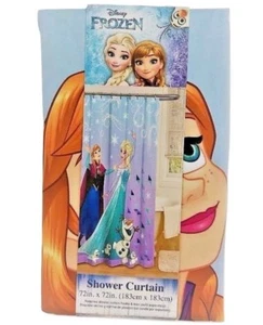 Cortina de ducha de tela congelada Disney Elsa Anna Olaf 72 x 72 poliéster - Imagen 1 de 6