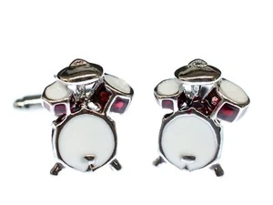Schlagzeug  Manschettenknöpfe Miniblings Musik Drums Instrument Knöpfe + Box - Bild 1 von 4