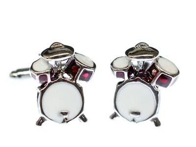 Schlagzeug  Manschettenknöpfe Miniblings Musik Drums Instrument Knöpfe + Box - Bild 1 von 4