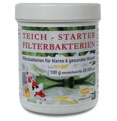 Teich-Starter-Filterbakterien 100g für 20.000 Liter Teichwasser Koi pondovit