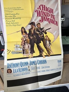 Vintage Original 1965 “A High Wind in Jamaica “ Single Sided Movie Poster 27x41 - Picture 1 of 14