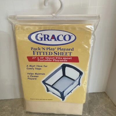 Sábana bajera ajustable GRACO Pack 'n Play ~ NUEVA en paquete bronceada/candelabro 27" X 39" Foto 1 de 2