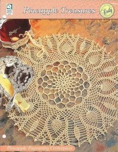Pineapple Pageantry Centerpiece Crochet Doily Pattern - HOWB Pineapple Treasure - Picture 1 of 1