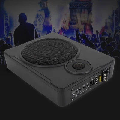 SOUNDSTREAM 8IN BEHIND UNDER SEAT SUBWOOFER BOX BASS SPEAKER AMPLIFIER 600W