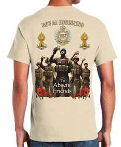Royal Engineers T-Shirt Sapper Tshirt RE Sweatshirt British Army Grey or sand - Picture 1 of 9