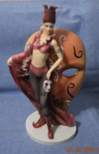 Leonardo Collection Female Mardi Gras Figure 10 1/2" w/ Mask - Picture 1 of 6