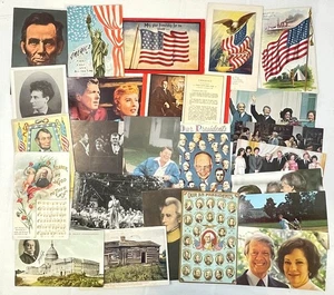 Patriotic & Presidential Antique Vintage Postcards Lincoln Carter Etc Lot 24 - Picture 1 of 13