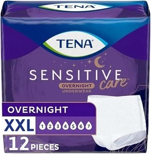 TENA Sensitive Underwear for Women, Overnight Absorbency, XXL, 12 pk, FAST SHIP - Picture 1 of 4